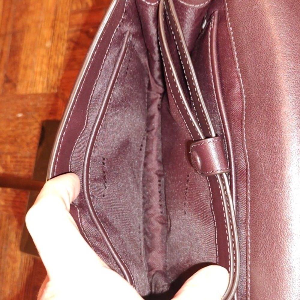 Coach Mini Swagger 2015 35995 Metallic Berry Leather Crossbody $350 Retail EUC - Picture 16 of 16